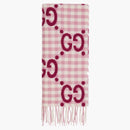 Gucci Kids GG Jacquard Wool Scarf Pink