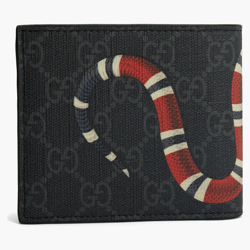 Gucci Kingsnake Portfel GG Supreme (8 gniazd kart) czarny
