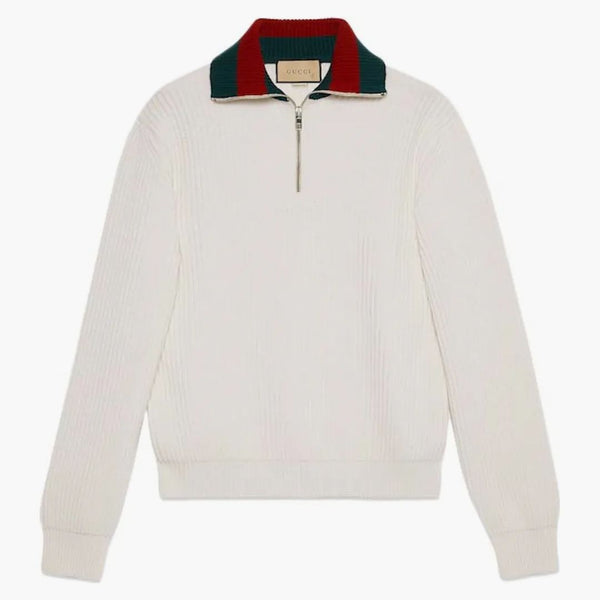 Gucci Knit Wool Web Sweter