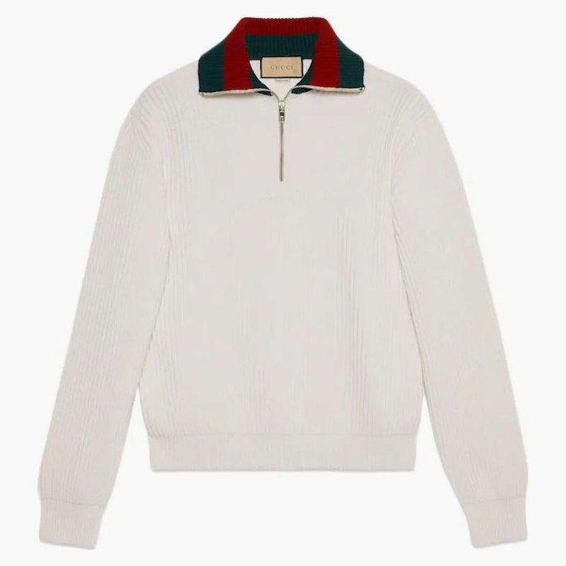 Gucci Knit Wool Web Sweter