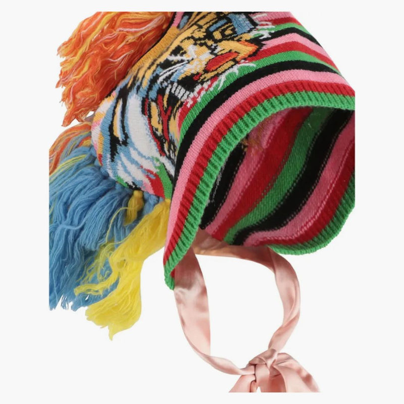 Gucci Knitted Tiger Head Mohawk Beanie Sable Sostituti