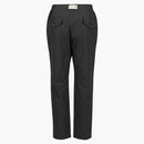 Gucci Label Cotton Poplin Trousers Medium Grey