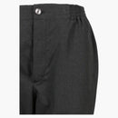Gucci Label Cotton Poplin Trousers Medium Grey