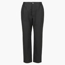 Gucci Label Cotton Poplin Trousers Medium Grey