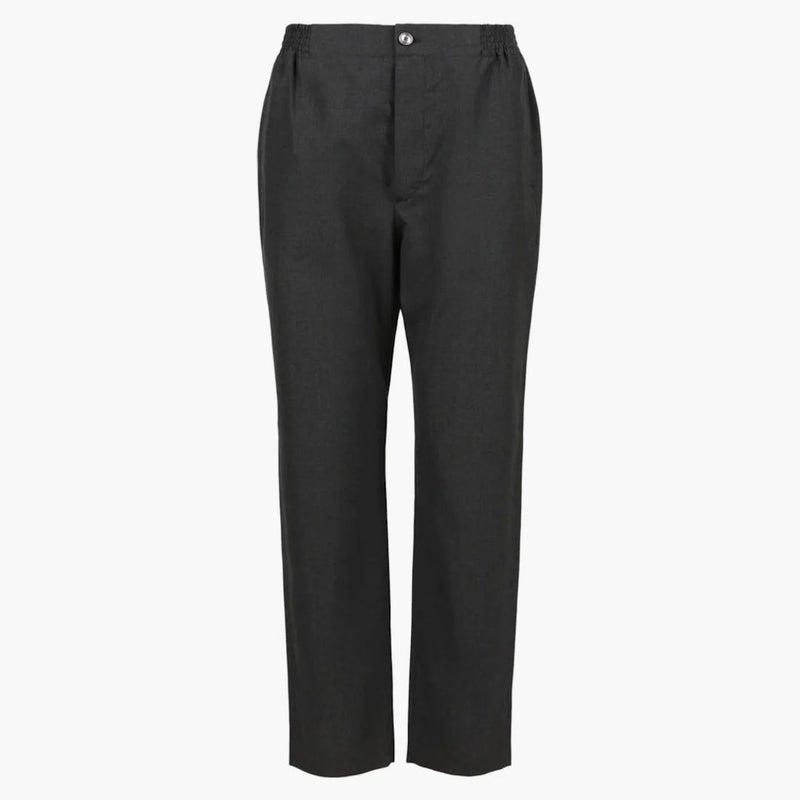 Gucci Label Cotton Poplin kalhoty středně šedé
