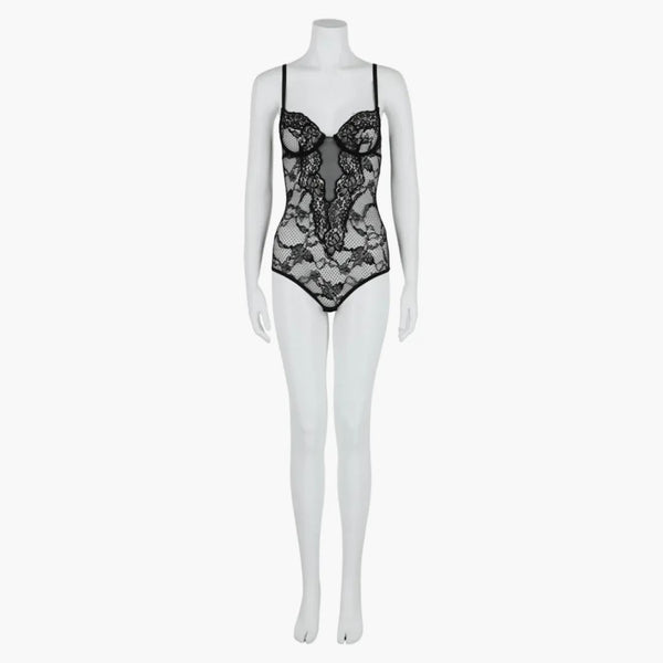 Koronkowy body gucci czarny