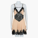 Gucci spetsslipp underkläder klänning rosa svart