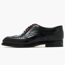 Gucci Lace Up Shoes Black Red