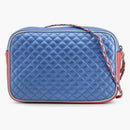 Gucci laminovaný prošívaný crossbody Silver/Red/Blue