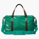 Gucci grande borsone con web verde