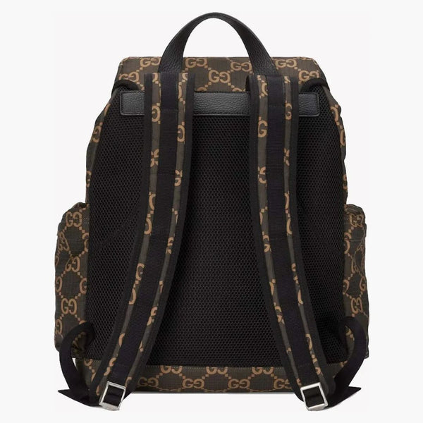 Gucci velký GG polyester batoh Ebony/Beige