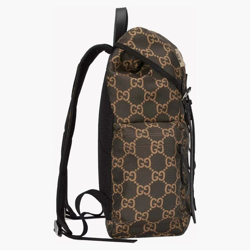 Gucci velký GG polyester batoh Ebony/Beige