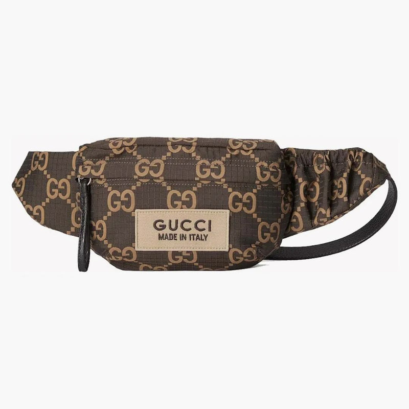 Gucci Large GG Polyester Belt Bag Ebony/Beige