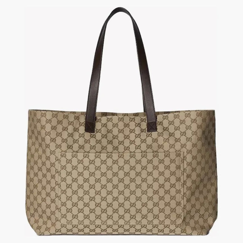 Gucci Large GG Tote Bag Beige/Ebony