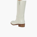 Gucci Leather Mid-Calf Boots White