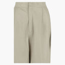 Gucci Leather Wide-Leg Pants Gray