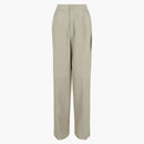 Gucci Leather Wide-Leg Pants Gray