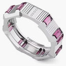 Gucci Link to Love Rubellite Ring Silver