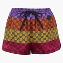 Gucci Logo Color Stripe Shorts Multi