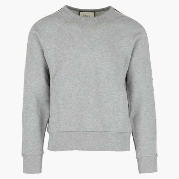 Gucci Logo Crewneck Spaccatura Media Grey/Milk Red