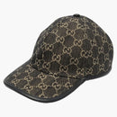 Gucci logo denim baseball cap black