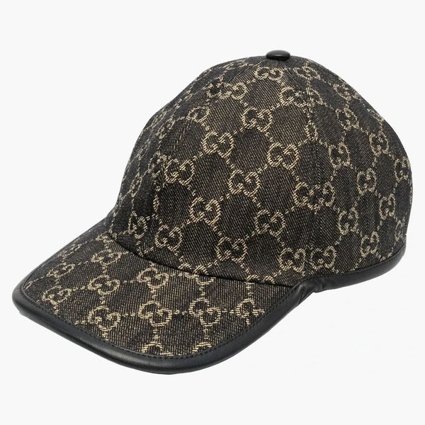 Gucci Logo denim baseball cap svart