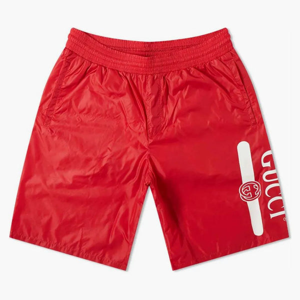 Logo Gucci Logo Swim Shorts Red