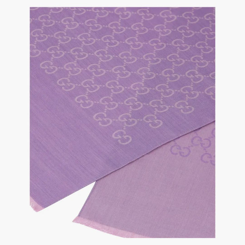 Gucci logo monogram halsduk lila rosa