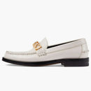 Gucci Logo Plaque Loafer White Leather (Women's)