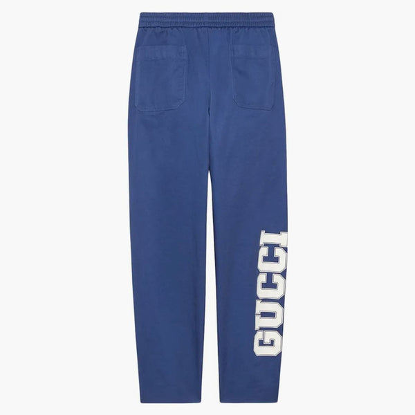 Gucci Logo-Print Print Track Pants Blue