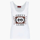 GUCCI Logo Print Tank Top White