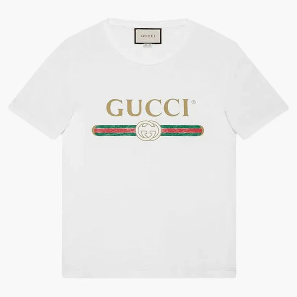 Gucci Logo Washed Print T-shirt White