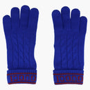 Gucci Logo Wool Gloves Medium Blue