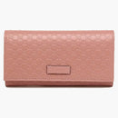 Gucci Continental Bifold Wallet Microguccissima Soft Pink