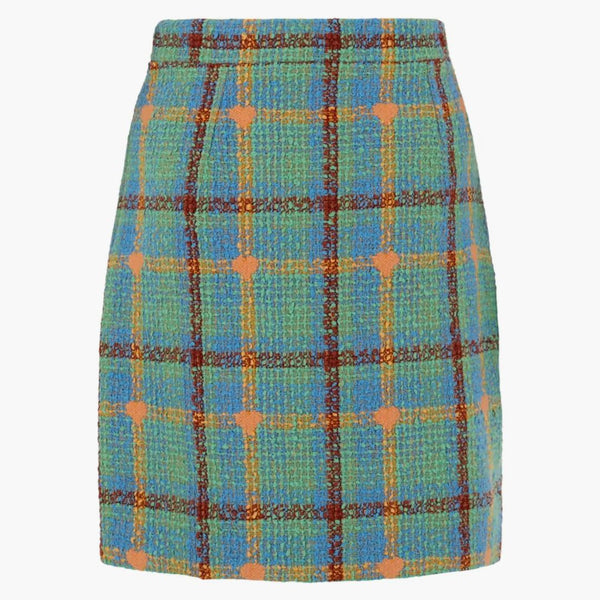Gucci Lovelight Tweed mini sukně modrá