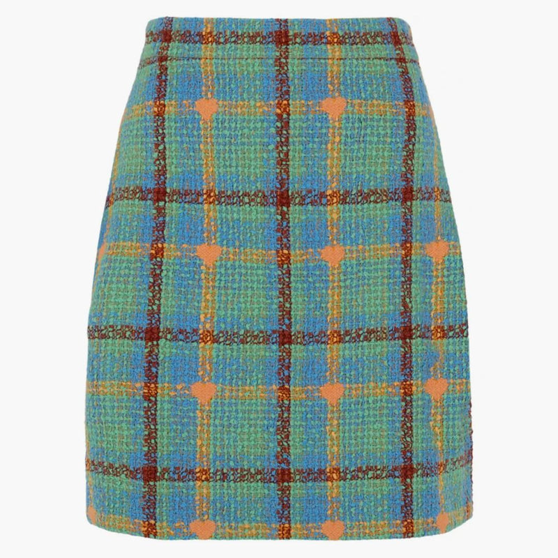 Gucci Lovelight Tweed mini sukně modrá