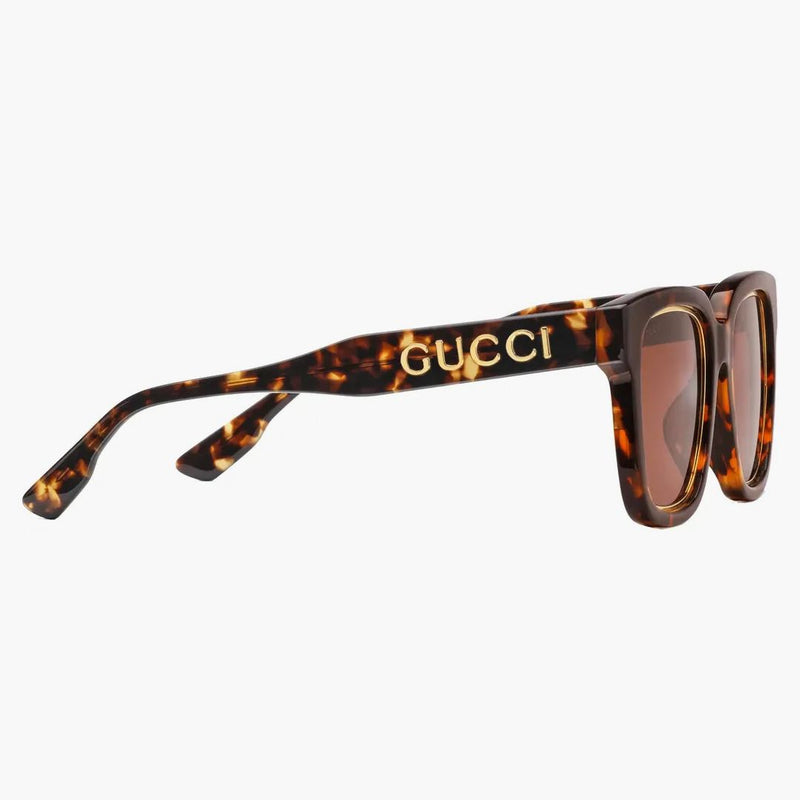 Gucci Low Nose Bridge Fit Square Sunglasses Tortoiseshell (691331 J0740 2323)
