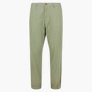 Gucci Lyre Embroidered Cotton Pants Green