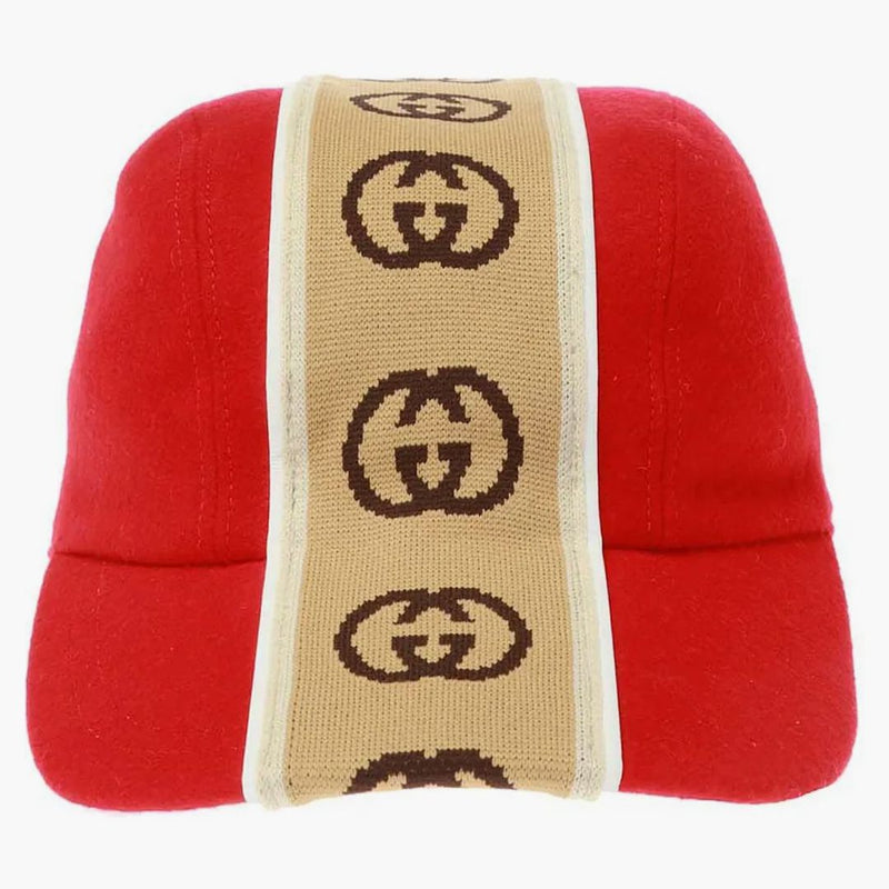 Gucci M Travis Baseball Hat Red/beige