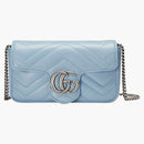Gucci GG Marmont Matelasse Super Mini Bag Pastel Azul