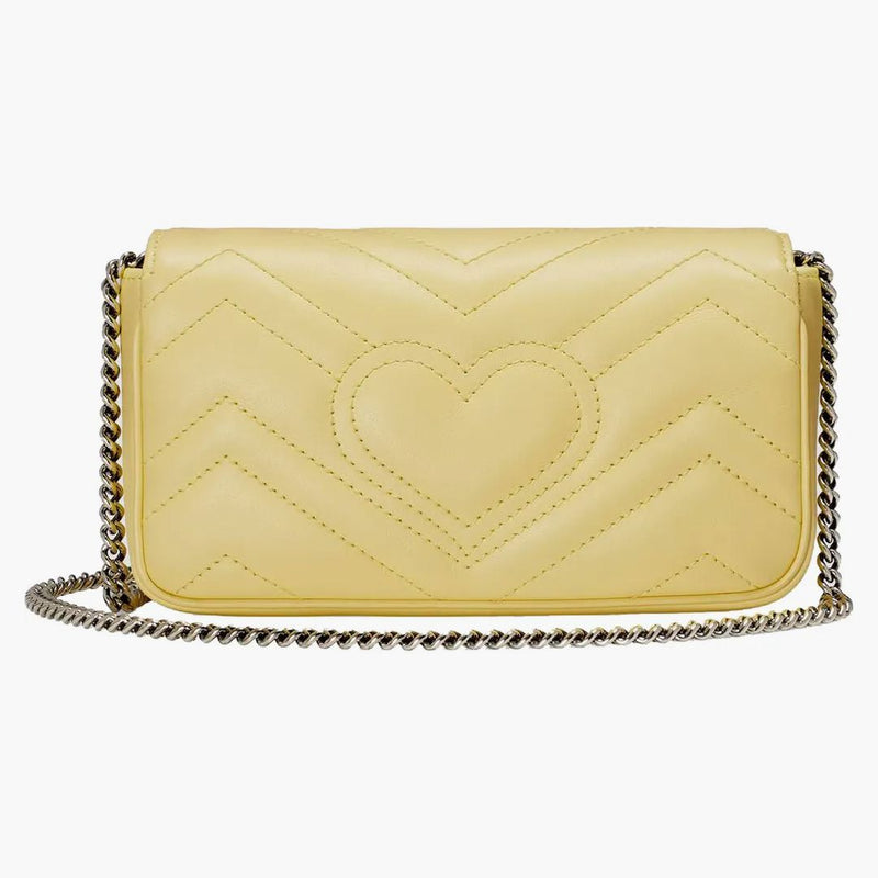 Gucci GG Marmont Matelasse Super Mini Bag Pastel Giallo