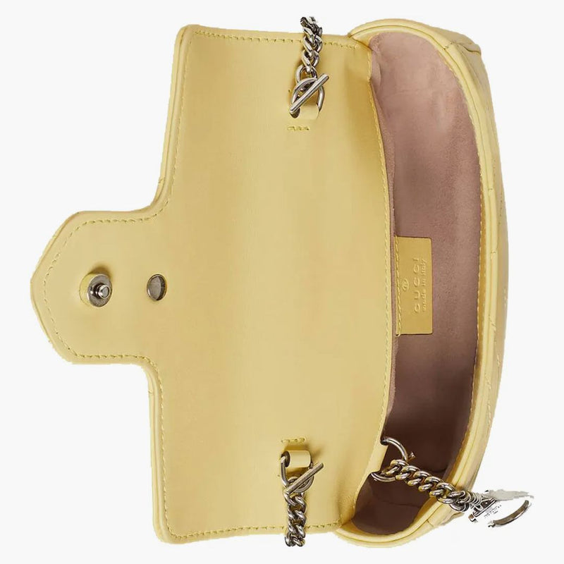 Gucci GG Marmont Matelasse Super Mini Bag Pastel Giallo