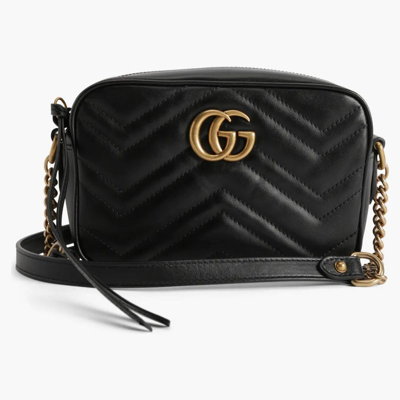 GG GG GG Marmont Camera Borsa Matelasse Mini Nero