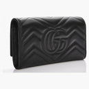 Gucci GG Marmont Continental Wallet Matelasse Black