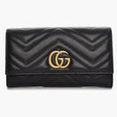 Gucci GG Marmont Continental Wallet Matelasse Black