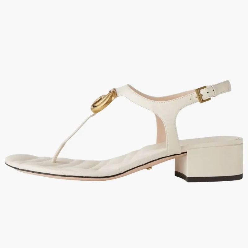 Gucci Marmont Double G Sandal White (women's)