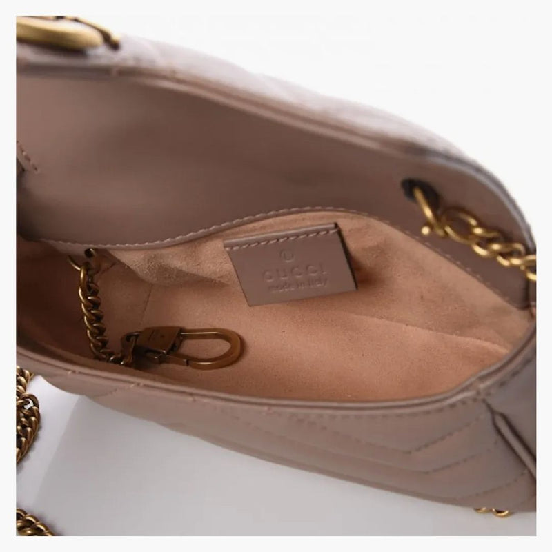 Gucci GG Marmont Matelasse Super Mini Bag Dusty Pink