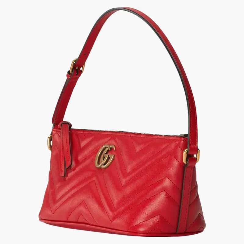 Gucci Marmont gg liten axelväska röd