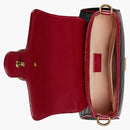 Gucci Gg Marmont Top Handle Diagonal Matelasse Mini Black/cerise