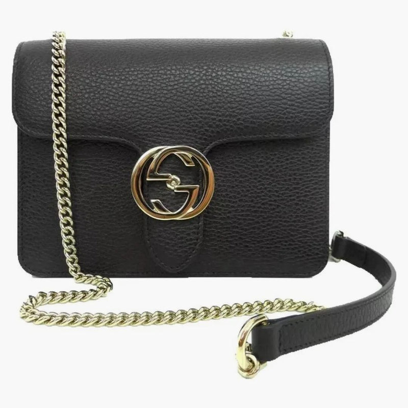 Gucci Interlocking G Shoulder Bag Small Black